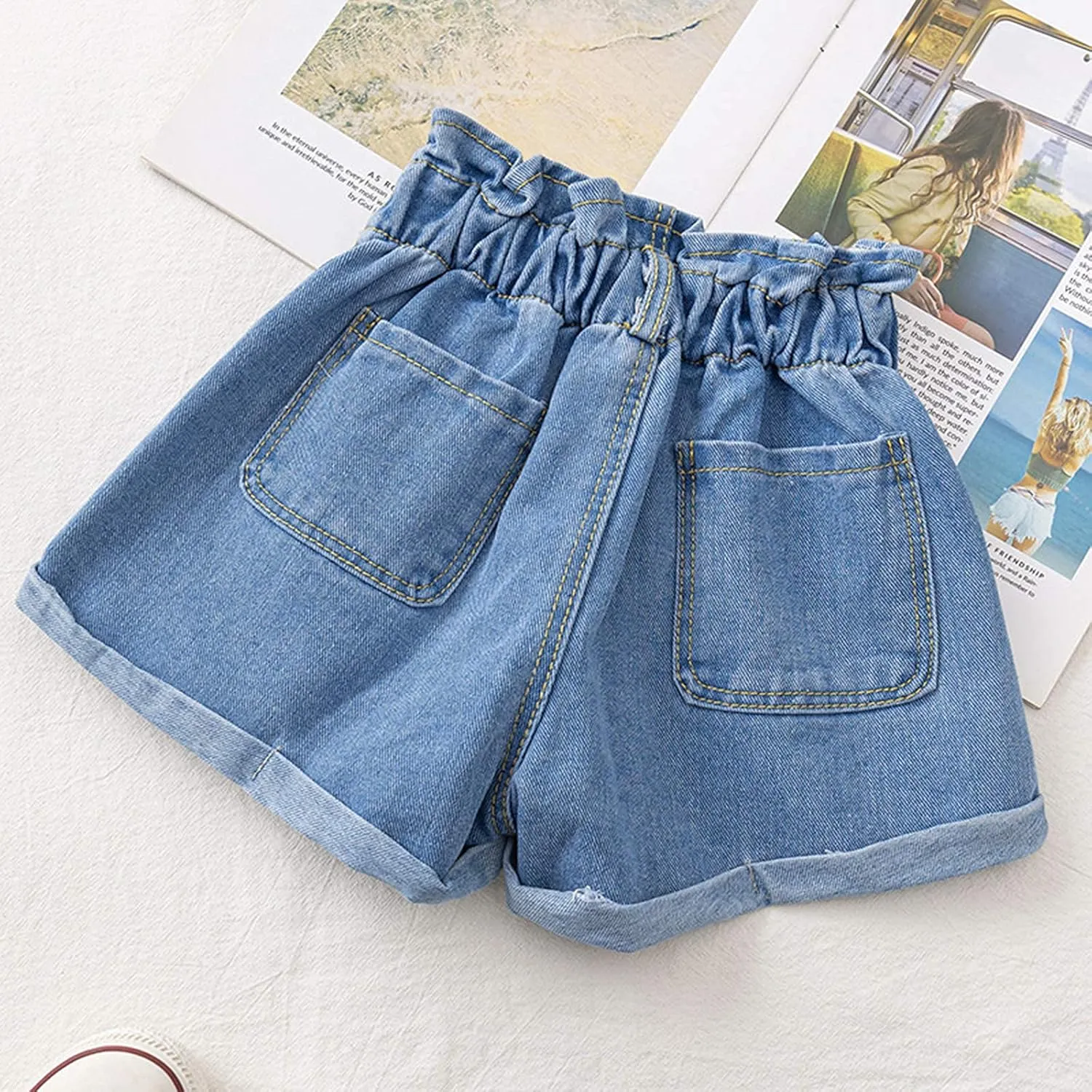 Toddler Baby Girls Casual Denim Shorts Summer High Waisted Jeans Short
