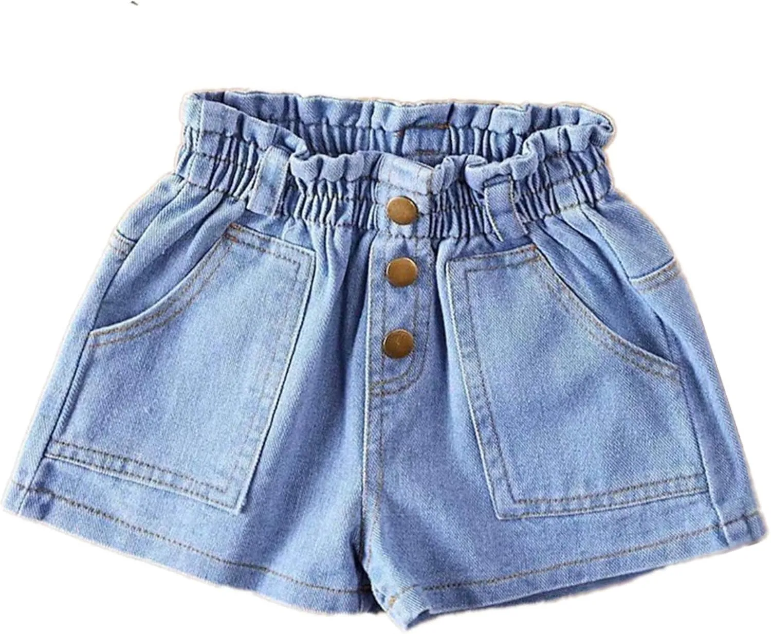 Toddler Baby Girls Casual Denim Shorts Summer High Waisted Jeans Short