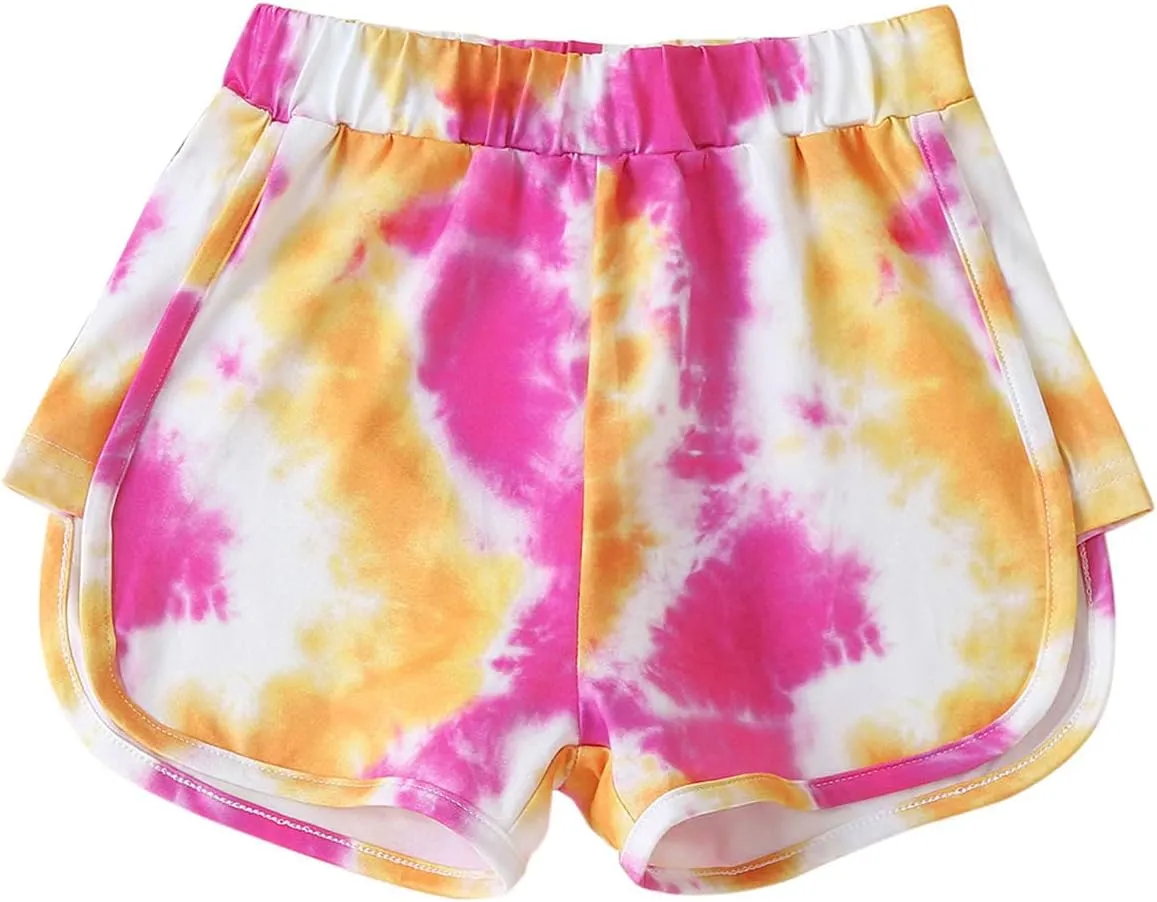 Toddler Boys Girls Running Shorts Summer Kids Athletic Shorts Quick Dry Workout Tie-Dye Shorts Active Shorts Boys Shorts