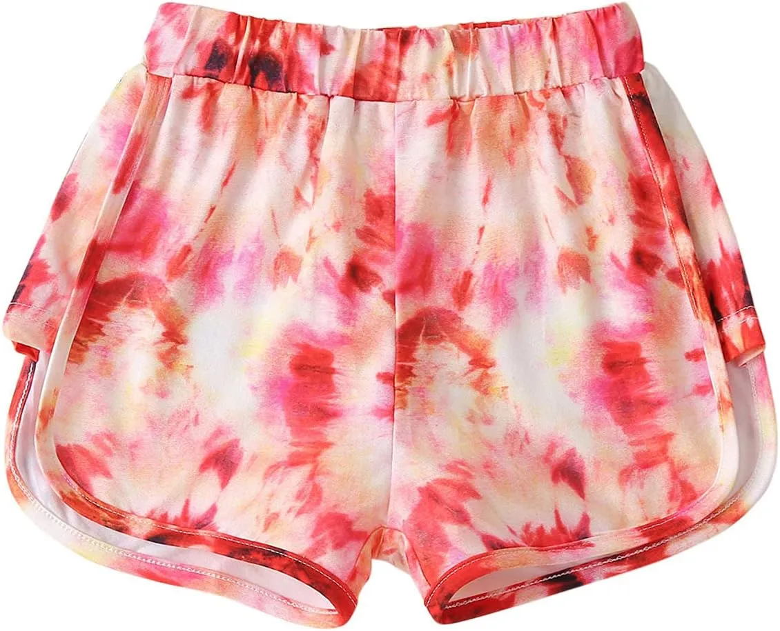 Toddler Boys Girls Running Shorts Summer Kids Athletic Shorts Quick Dry Workout Tie-Dye Shorts Active Shorts Boys Shorts