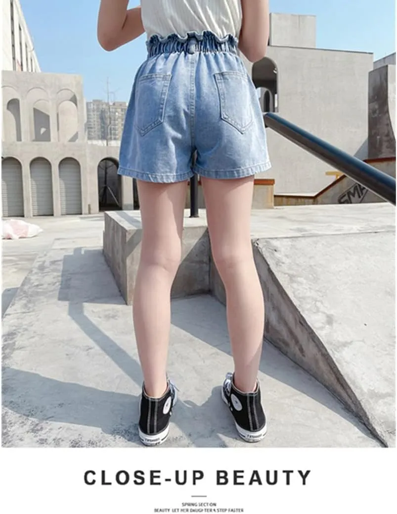 Toddler Child Girls Casual Denim Shorts Summer High Waisted Jeans Short