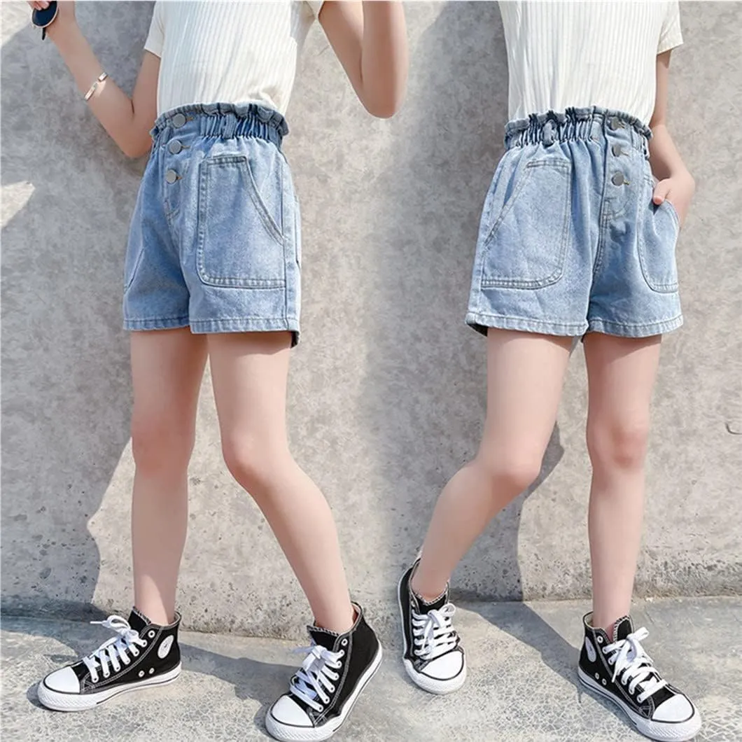 Toddler Child Girls Casual Denim Shorts Summer High Waisted Jeans Short