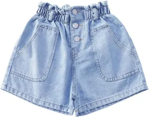 Toddler Child Girls Casual Denim Shorts Summer High Waisted Jeans Short