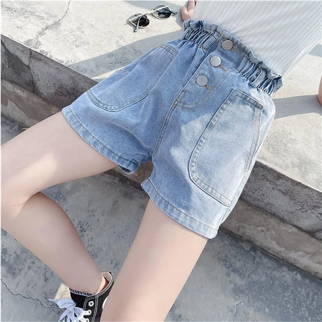 Toddler Child Girls Casual Denim Shorts Summer High Waisted Jeans Short