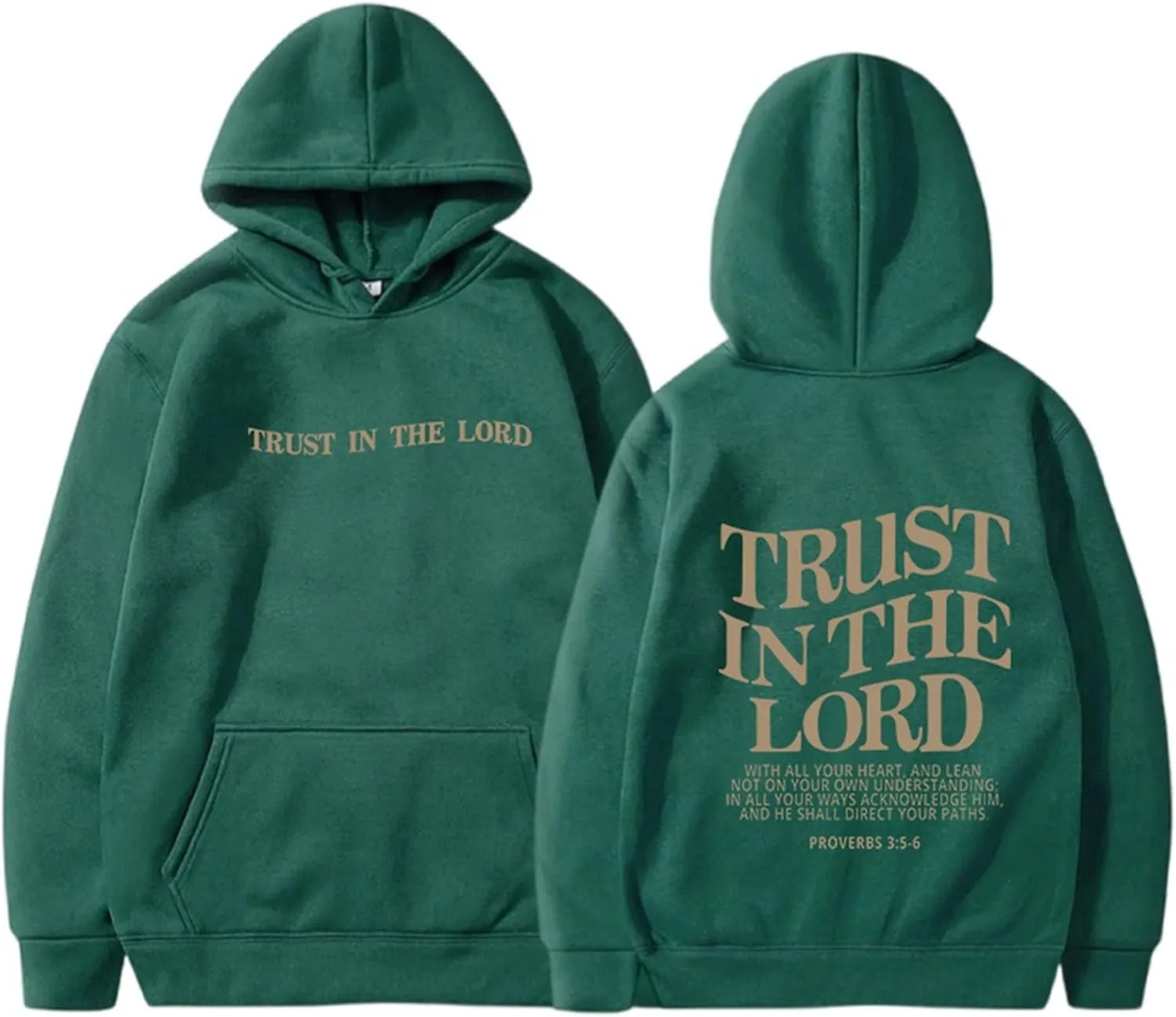 Trust in The Lord Print Hoodies for Womens Oversized Long Sleeve Casual Drawstring Fall Pullover Sweatshirts Tops