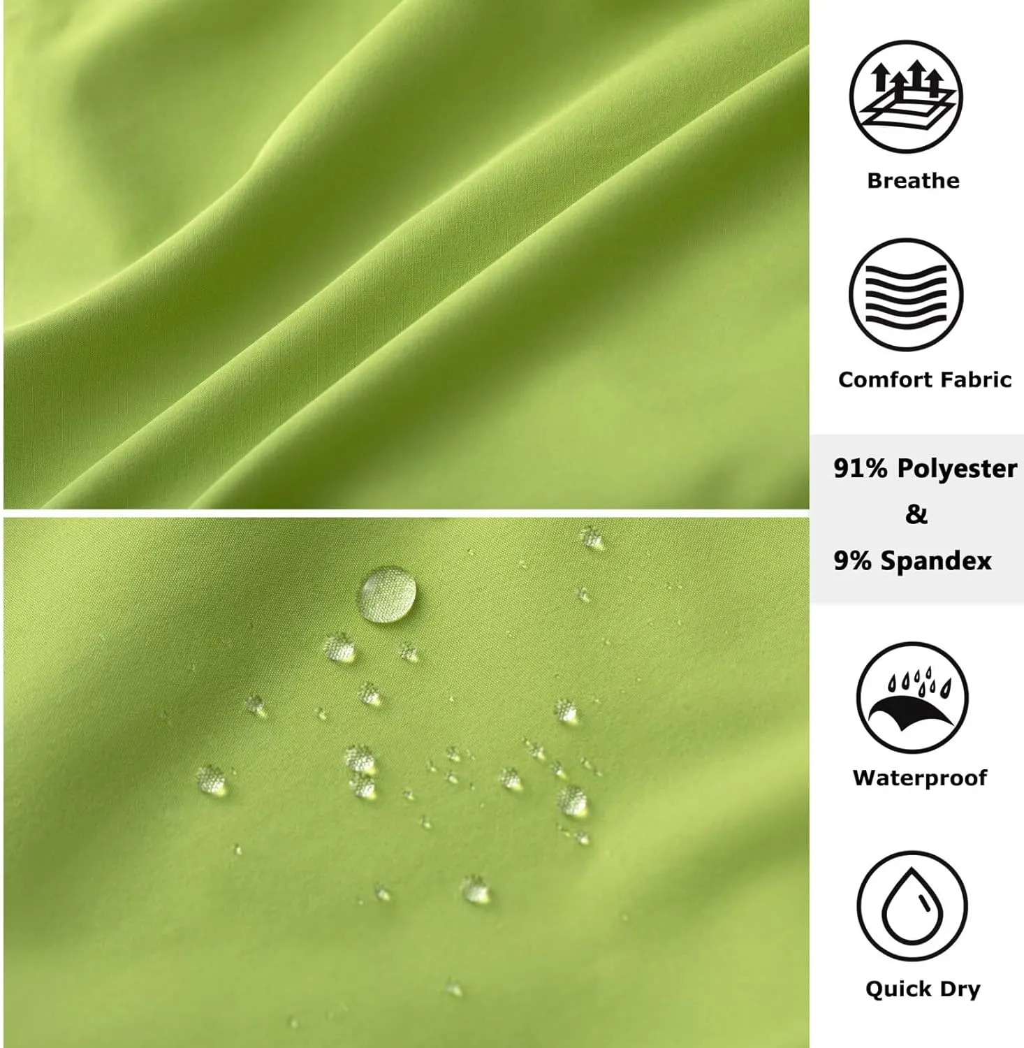 Vcansion Men's Outdoor Lightweight Hiking Shorts Quick Dry Sports Casual Shorts Skateboard Shorts Swimming Shorts