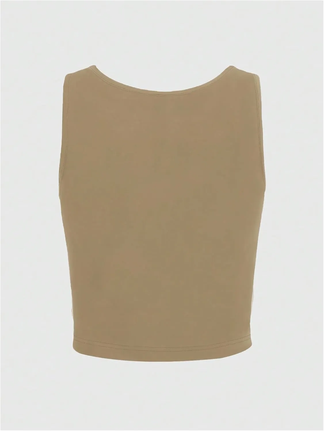 Verdusa Women's Goth Casual Round Neck Tank Tops Sleeveless Crop Top Vest