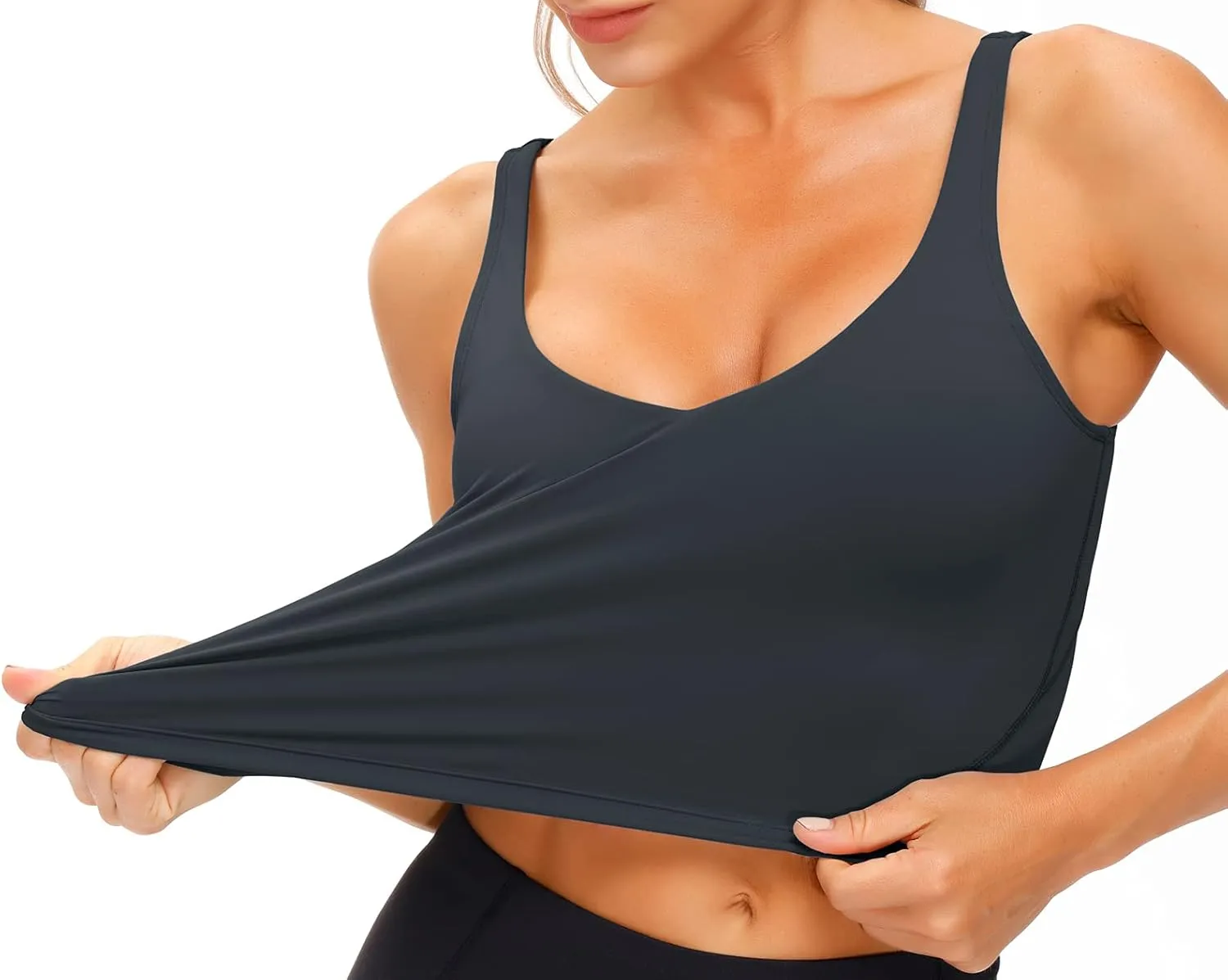 Wjustforu Women's Tank Top Padded Sports Bra Running Workout Yoga Crop Top