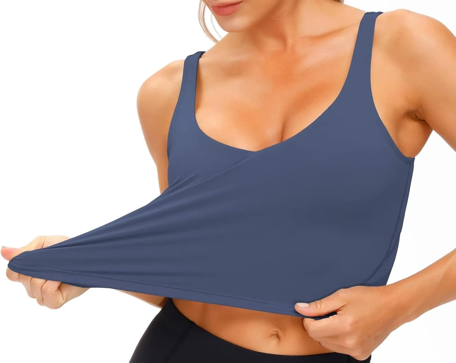Wjustforu Women's Tank Top Padded Sports Bra Running Workout Yoga Crop Top