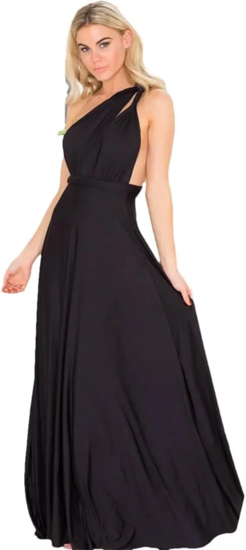 Women Multiway Wrap Convertible Boho Maxi Club Red Bandage Long Dress