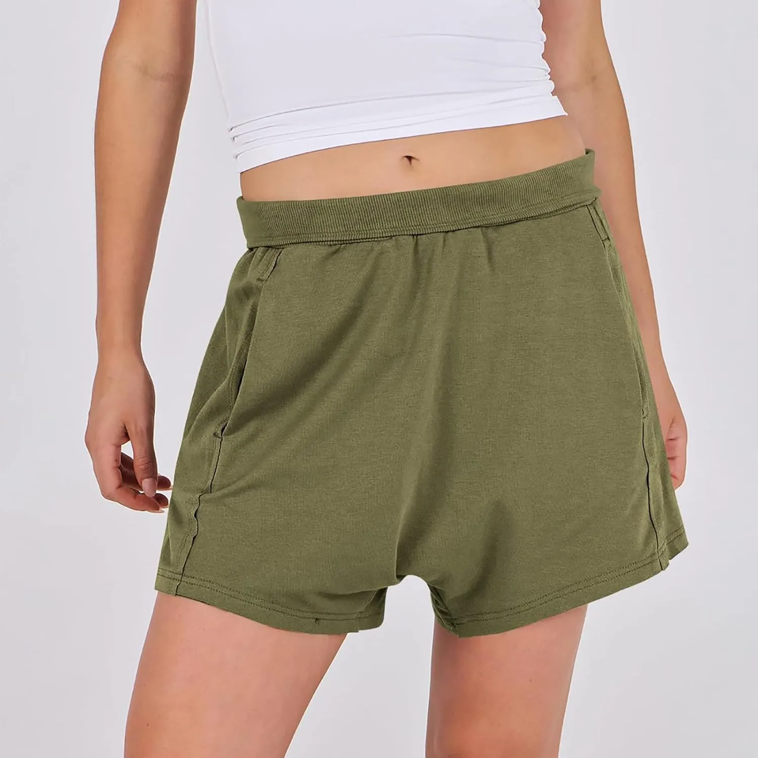 Women Summer Shorts Hot Shot Harem Shorts Casual High Waist Sweat Shorts Baggy Beach Shorts Plus Size Bermuda Shorts