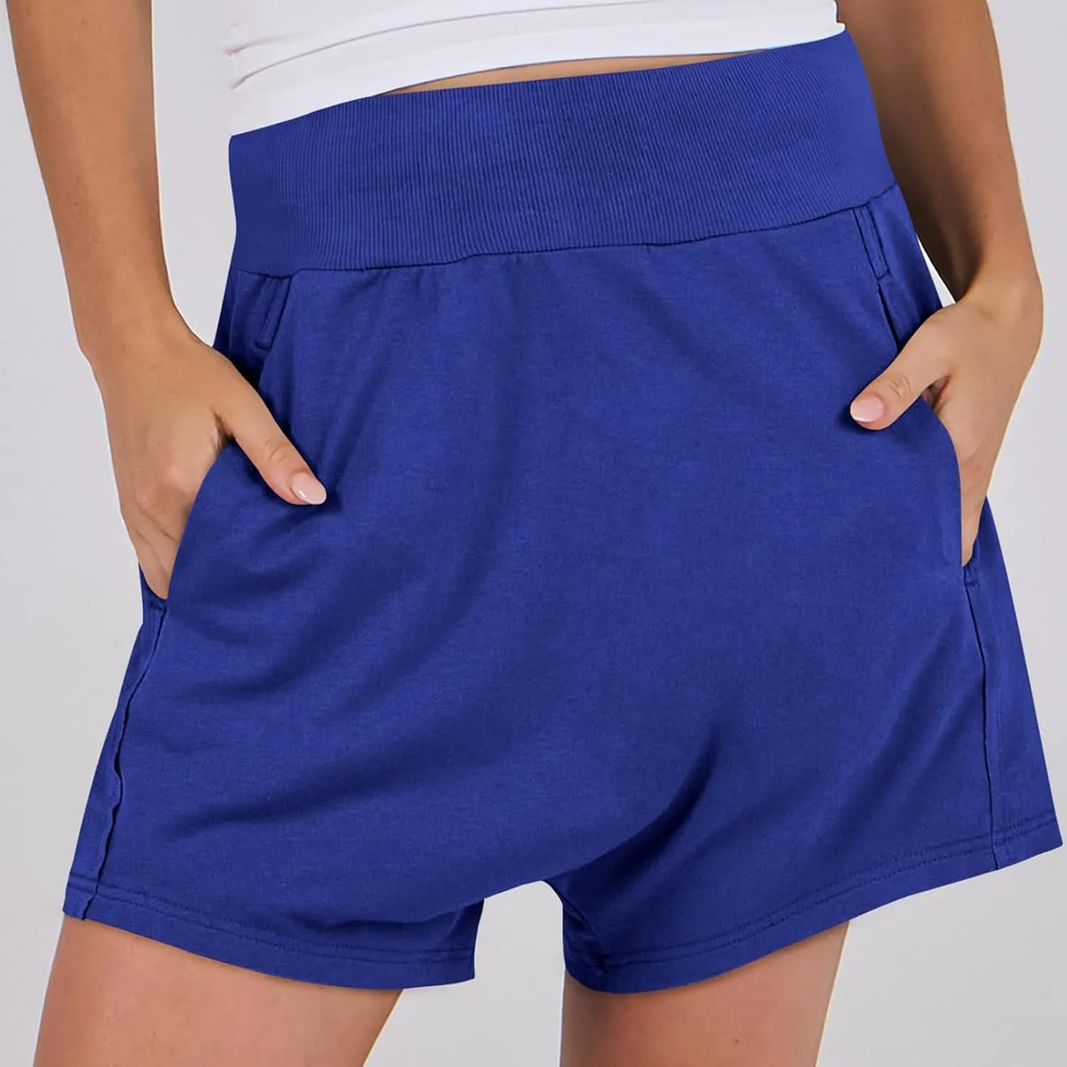 Women Summer Shorts Hot Shot Harem Shorts Casual High Waist Sweat Shorts Baggy Beach Shorts Plus Size Bermuda Shorts