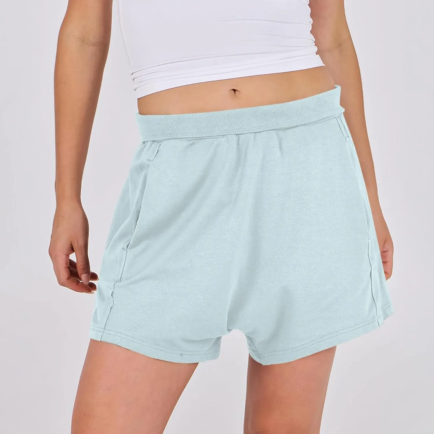 Women Summer Shorts Hot Shot Harem Shorts Casual High Waist Sweat Shorts Baggy Beach Shorts Plus Size Bermuda Shorts