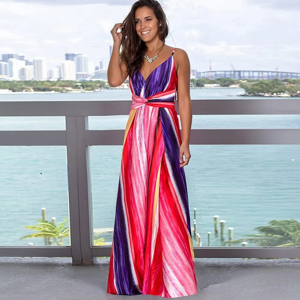Women Transformer Convertible Multi Way Wrap V-Neck Wedding Bridesmaid Dress Halter Ombre Floral Long Evening Prom Maxi Dress