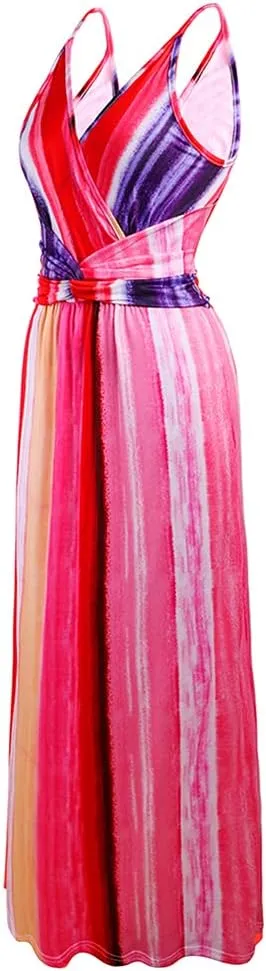 Women Transformer Convertible Multi Way Wrap V-Neck Wedding Bridesmaid Dress Halter Ombre Floral Long Evening Prom Maxi Dress