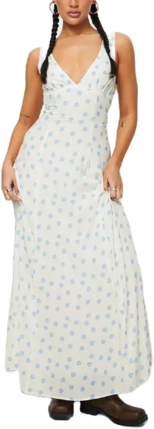 Women Y2k Vintage Printed Maxi Dress Spaghetti Strap Floral Midi Slip Dress Backless Long Flowy Sundress