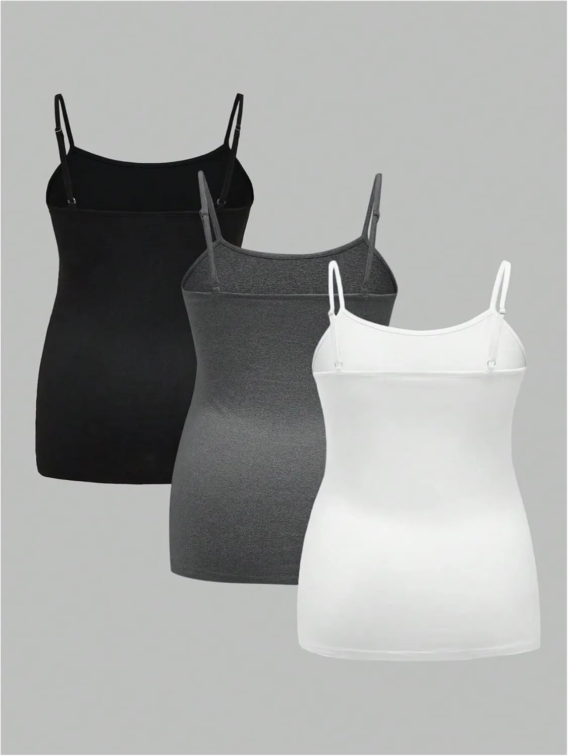 Women's 3 Pack Maternity Cami Top Casual Ruched Spaghetti Strap Pregnancy Camisole