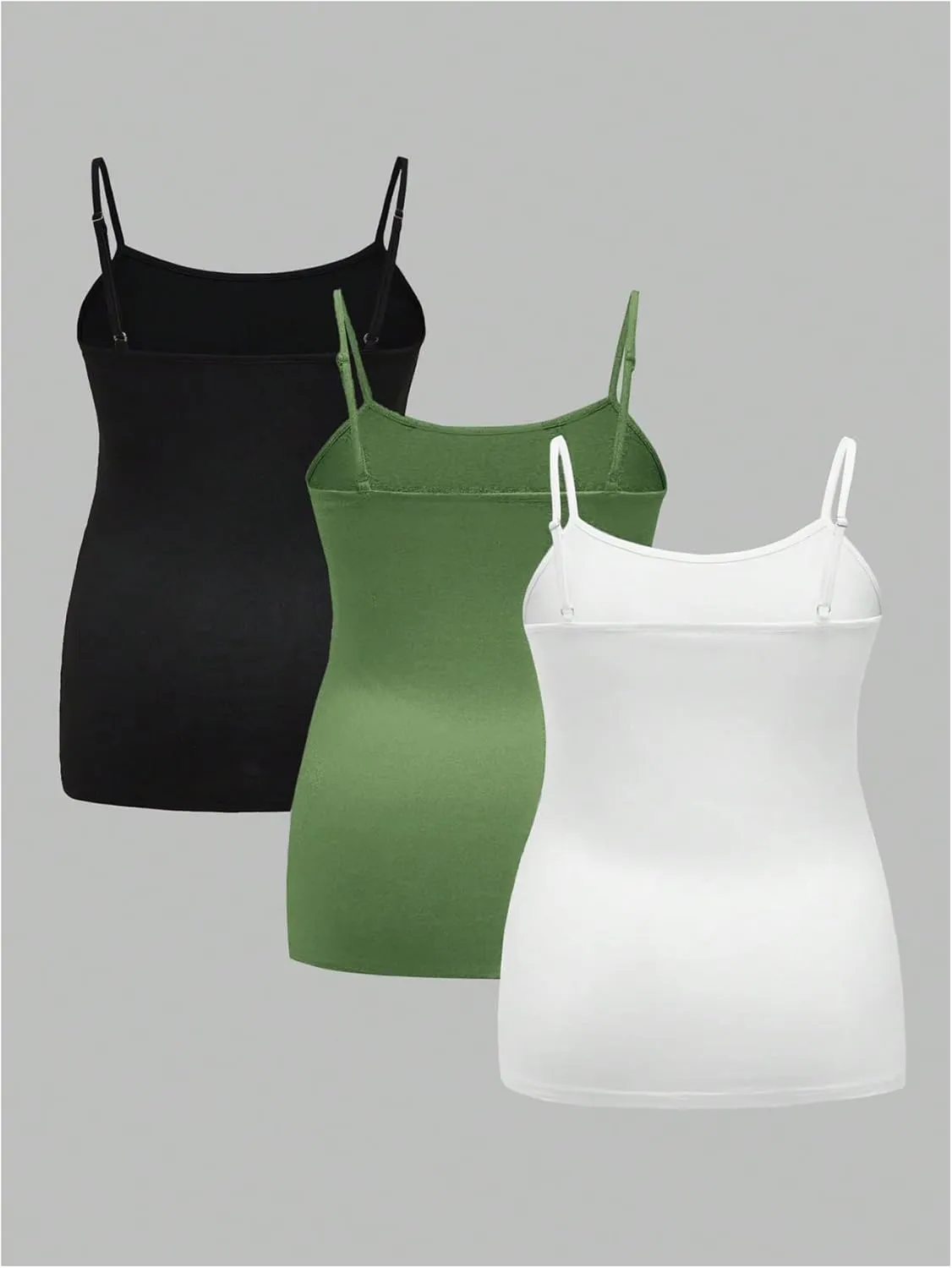 Women's 3 Pack Maternity Cami Top Casual Ruched Spaghetti Strap Pregnancy Camisole