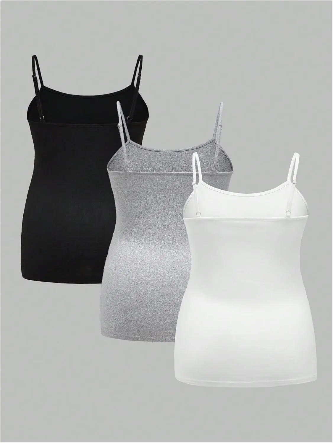 Women's 3 Pack Maternity Cami Top Casual Ruched Spaghetti Strap Pregnancy Camisole