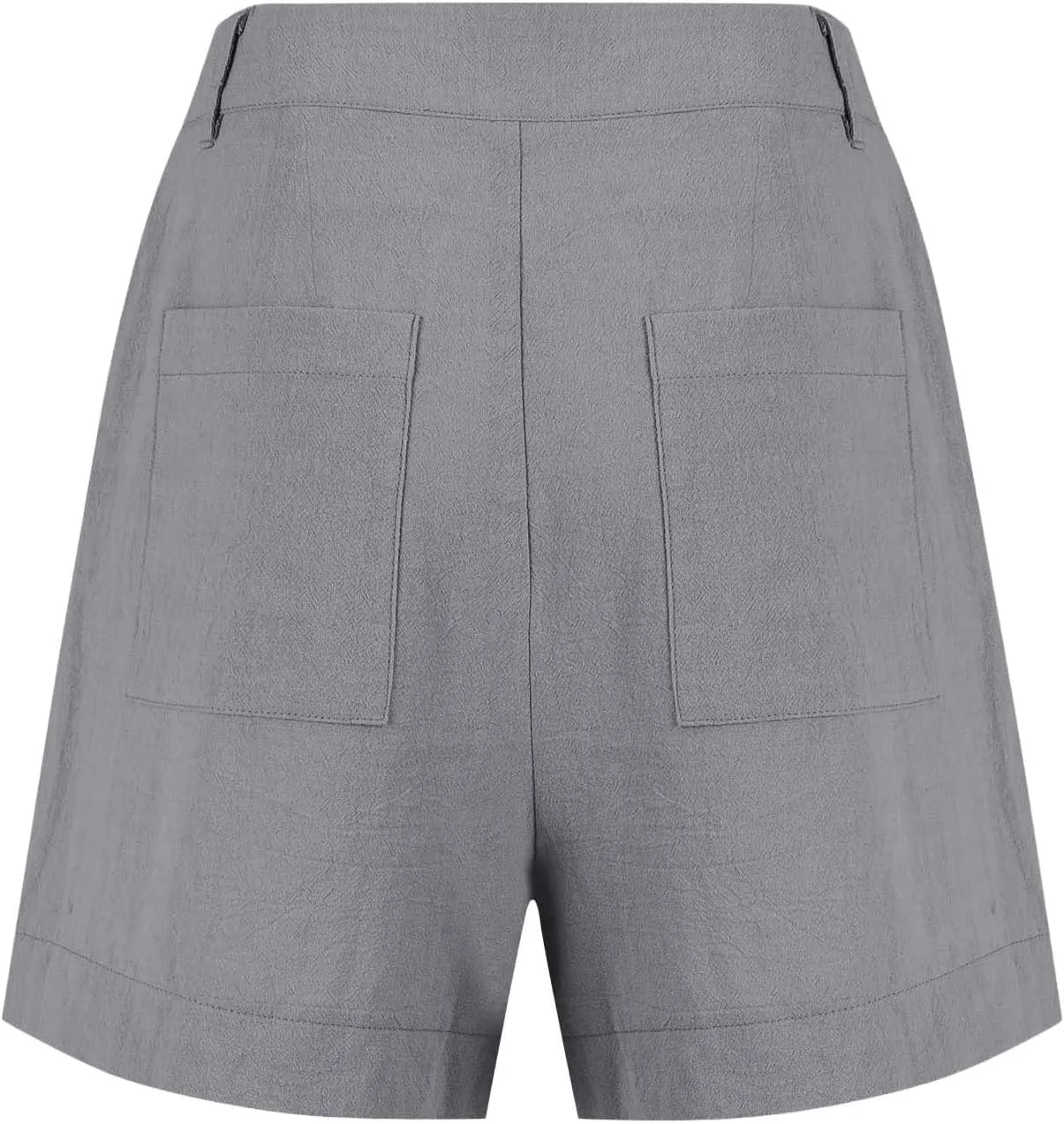 Womens Cotton Linen Shorts Summer Chino Shorts High Waisted Bermuda Shorts Dressy Wide Leg Shorts with Pockets
