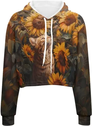 Womens Crop Top Long Sleeve Hoodies Drawstring Sweatshirts Loose Pullovers Tops