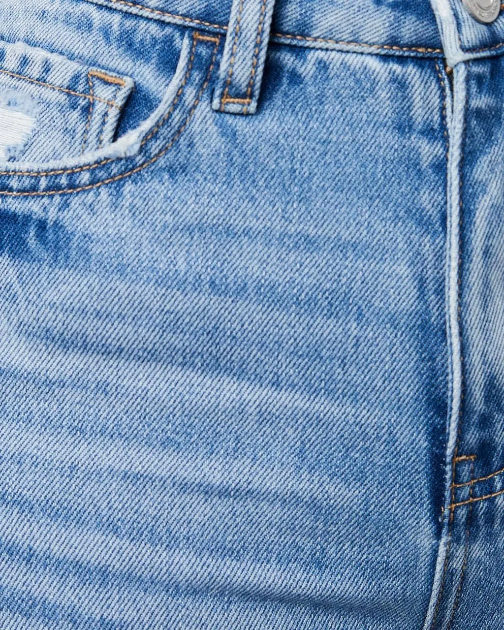 Womens High Waisted Jeans Flare Stretch Boyfriend Bootcut Casual Denim Pants