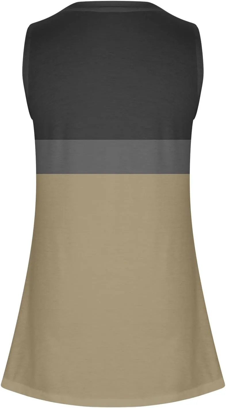 Womens Long Tank Tops Solid Color Baggy Loose Tanks Shirt Plus Size Round Neck Cami Top Summer Curved Hem 2025 Tees
