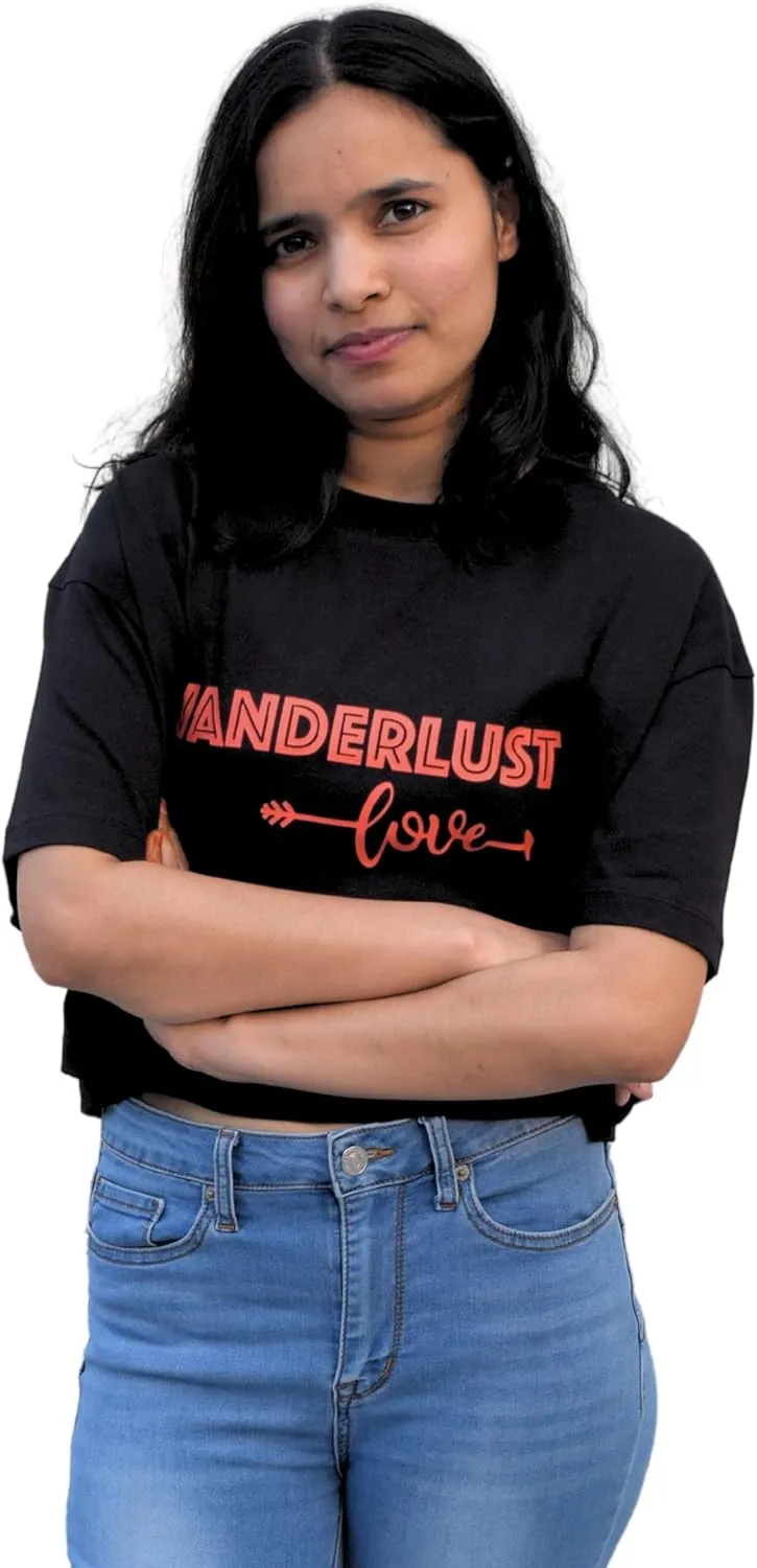 Women's Oversized Organic Cotton Crop Top, GOTS Certified, Sustainable
