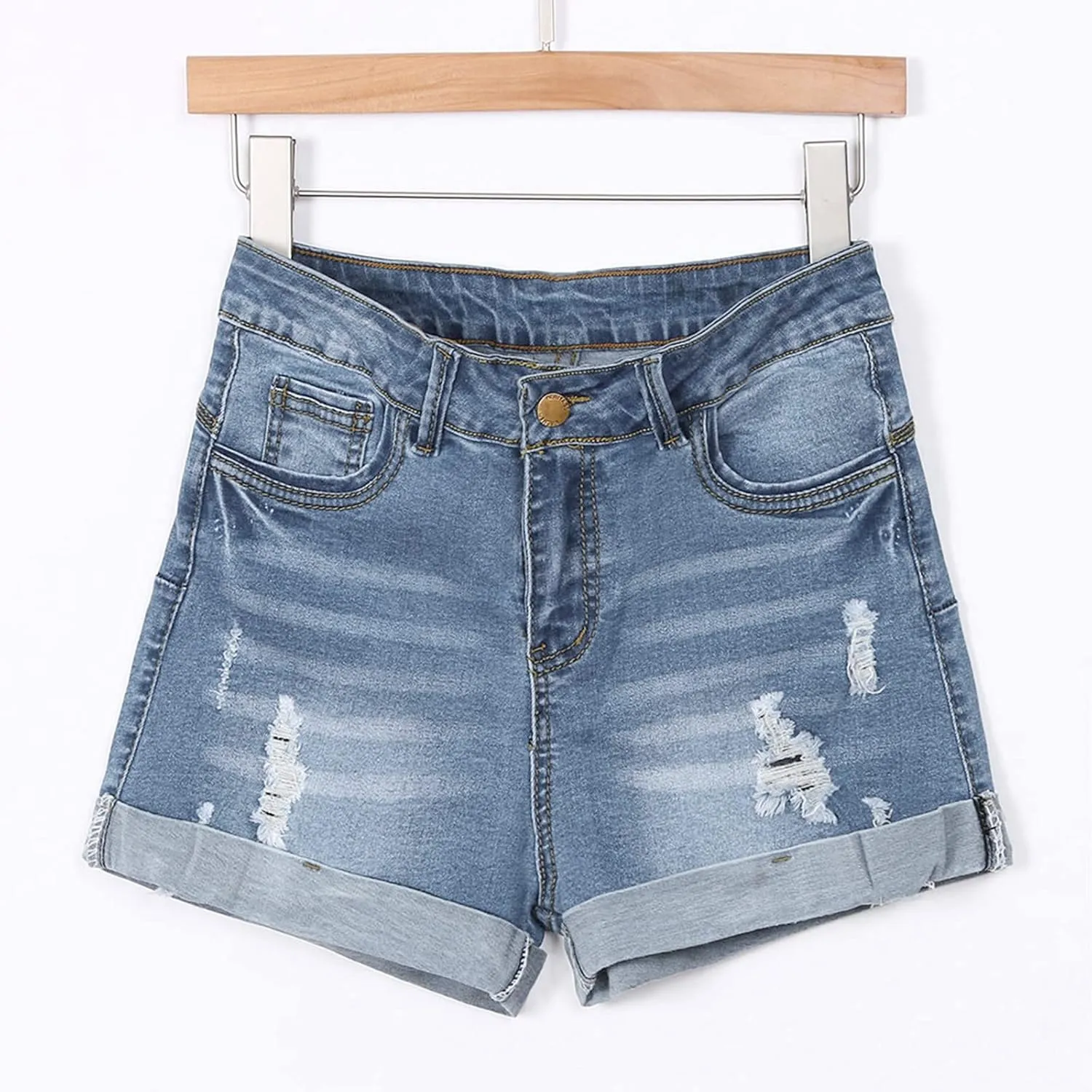Women's Shorts High Waisted Jean Shorts Trendy Denim Shorts Short Jeans Ripped Shorts Denim Shorts Jeans Beach Short