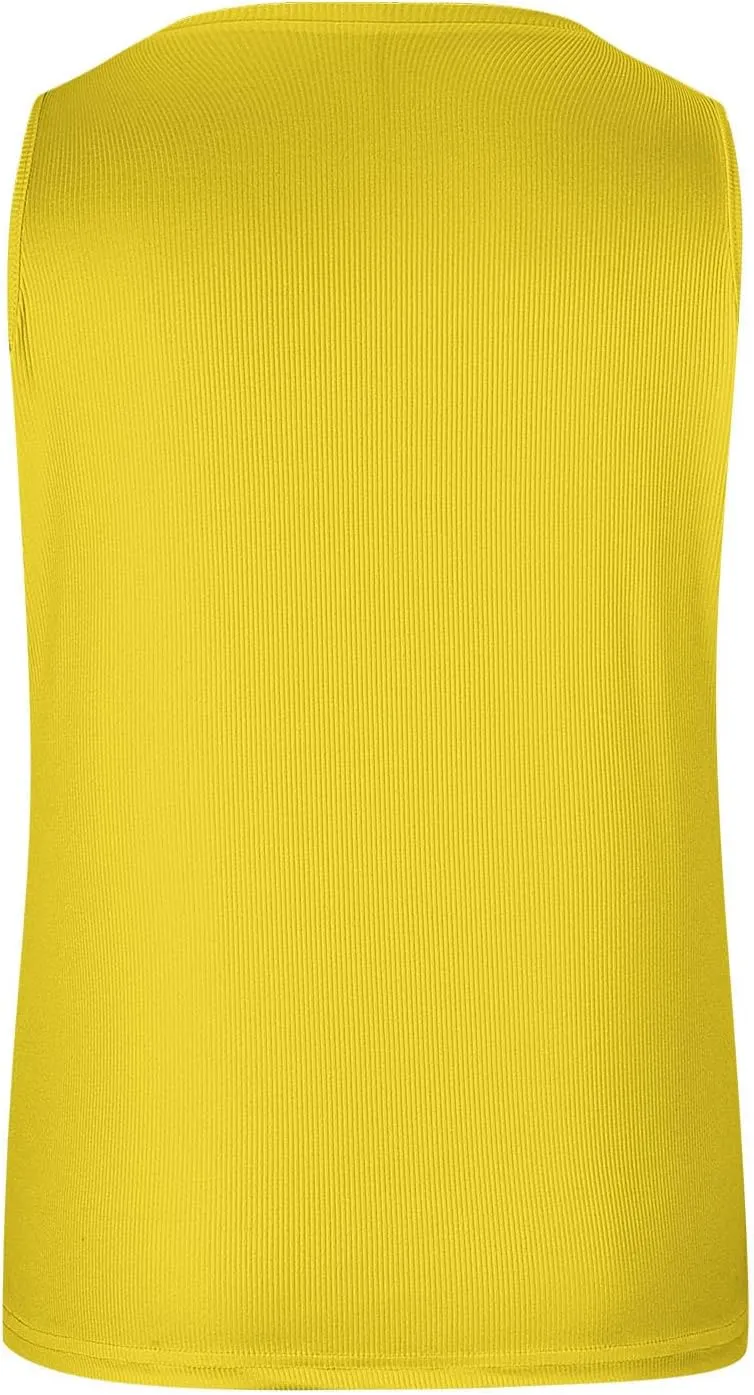 Womens V Neck Tank Tops Summer Sleeveless Knitted Button Casual Henley Shirts Slim Fit Cami Top Vacation Tanks Vest