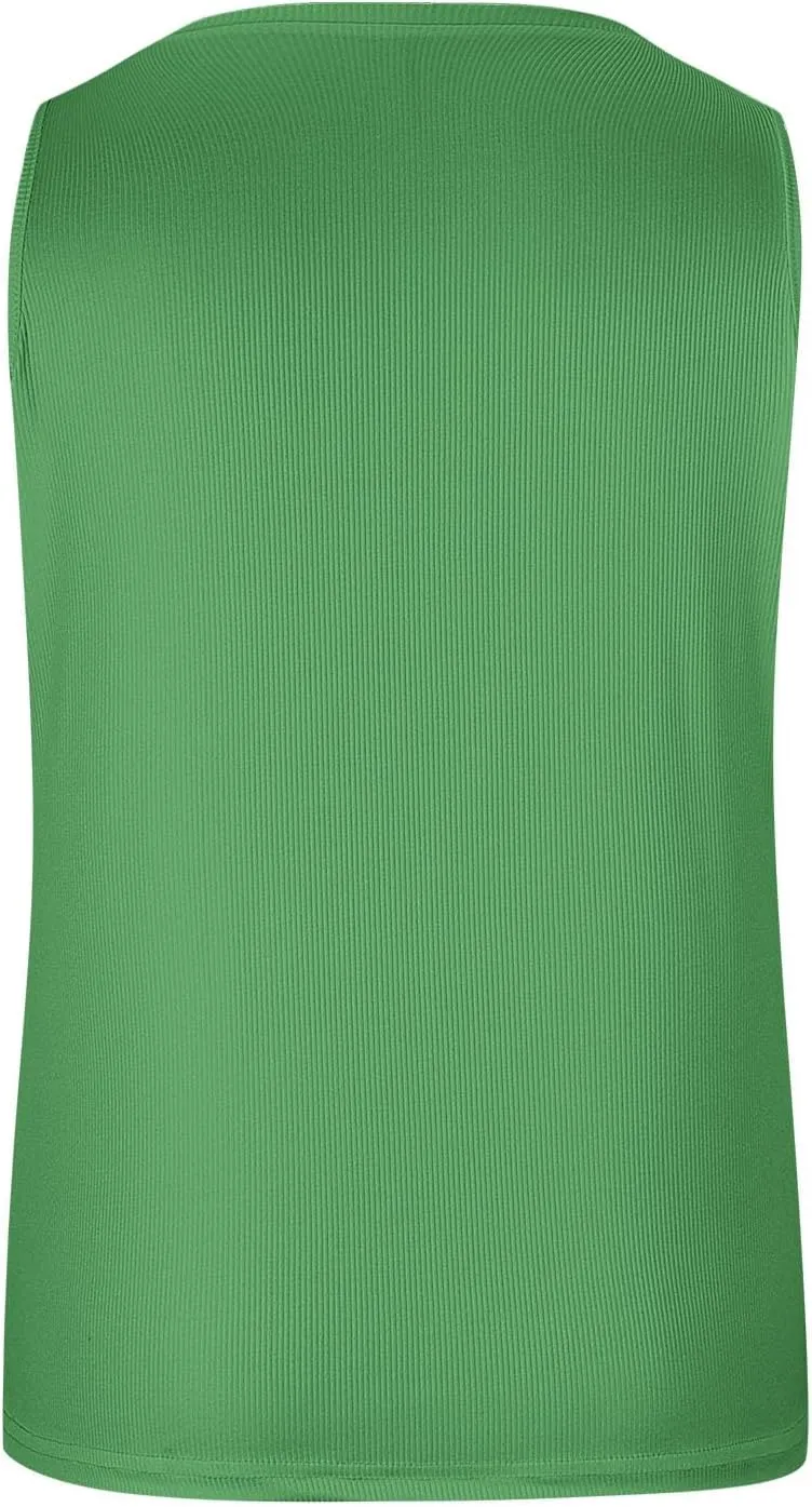 Womens V Neck Tank Tops Summer Sleeveless Knitted Button Casual Henley Shirts Slim Fit Cami Top Vacation Tanks Vest