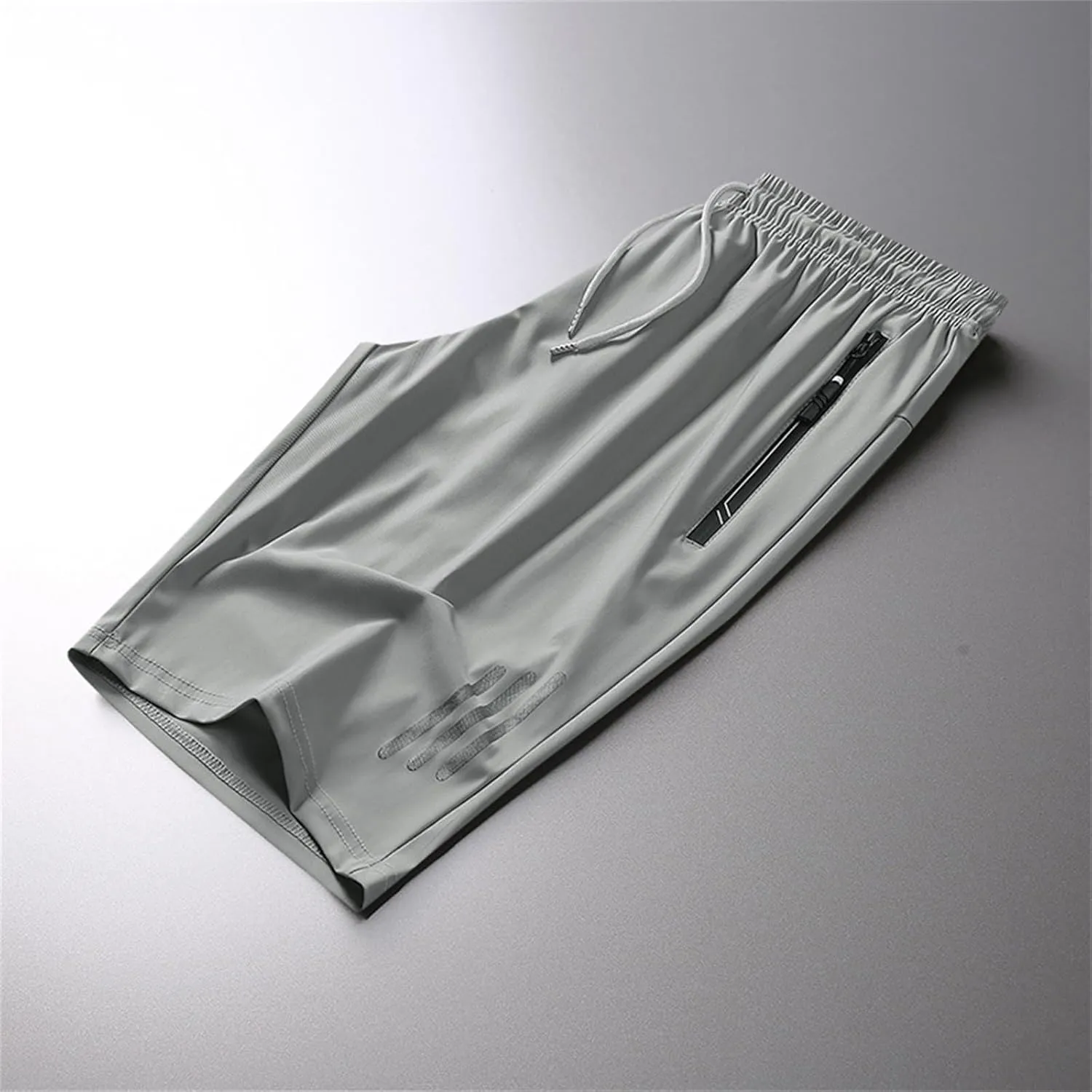 Workout Shorts Pack Men's Ice Silk Shorts Sport Lightweight Shorts Breathable Short Pants Pocket Exercise Shorts