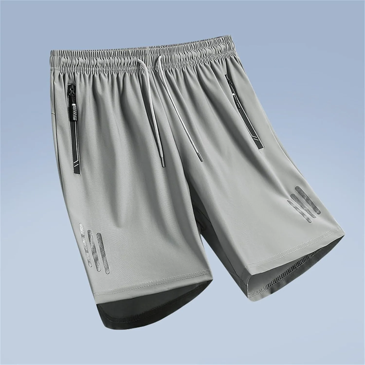 Workout Shorts Pack Men's Ice Silk Shorts Sport Lightweight Shorts Breathable Short Pants Pocket Exercise Shorts