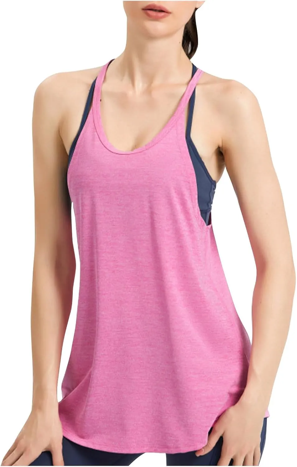Workout Tank Tops for Women Summer Cami Top Quick Dry Athletic Gym Exercise Sleeveless Shirts Yoga Racerback Camisole