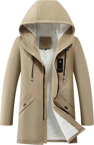 Ymosrh Men's Trench Coat Long With Hoodie Jacket Windbreaker Overcoat Pea Outwear & Rain Coats, M-4XL